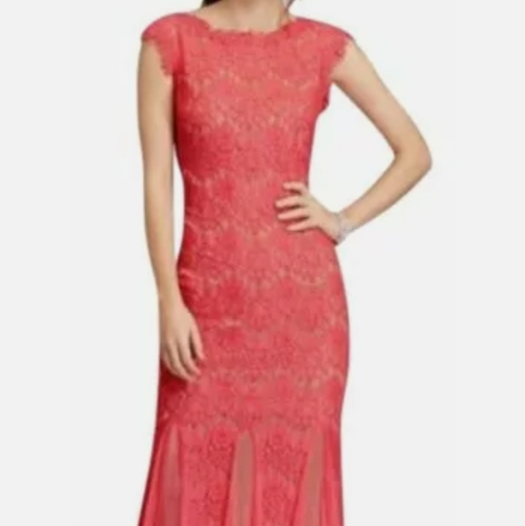Betsy & Adam Dresses & Skirts - Betsy and Adam Lace Coral Gown